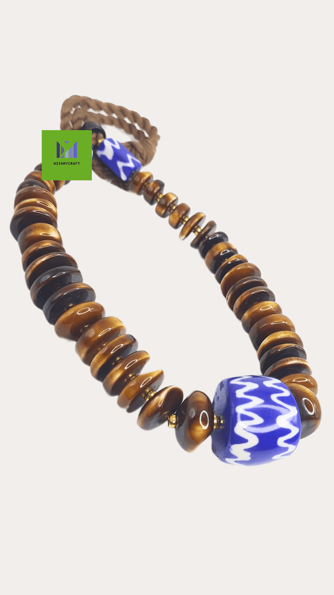 Brown Bohemian Style Statement Necklace