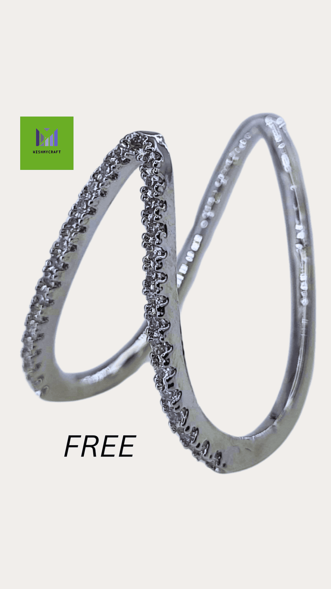 Anti Tarnish 4 PCS COMBO Top Earrings in Silver Polish With Free Adjustable Finger Ring