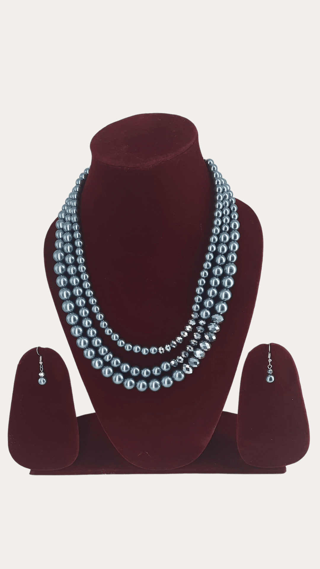 Shimmering Ash Pearl and Crystal Set