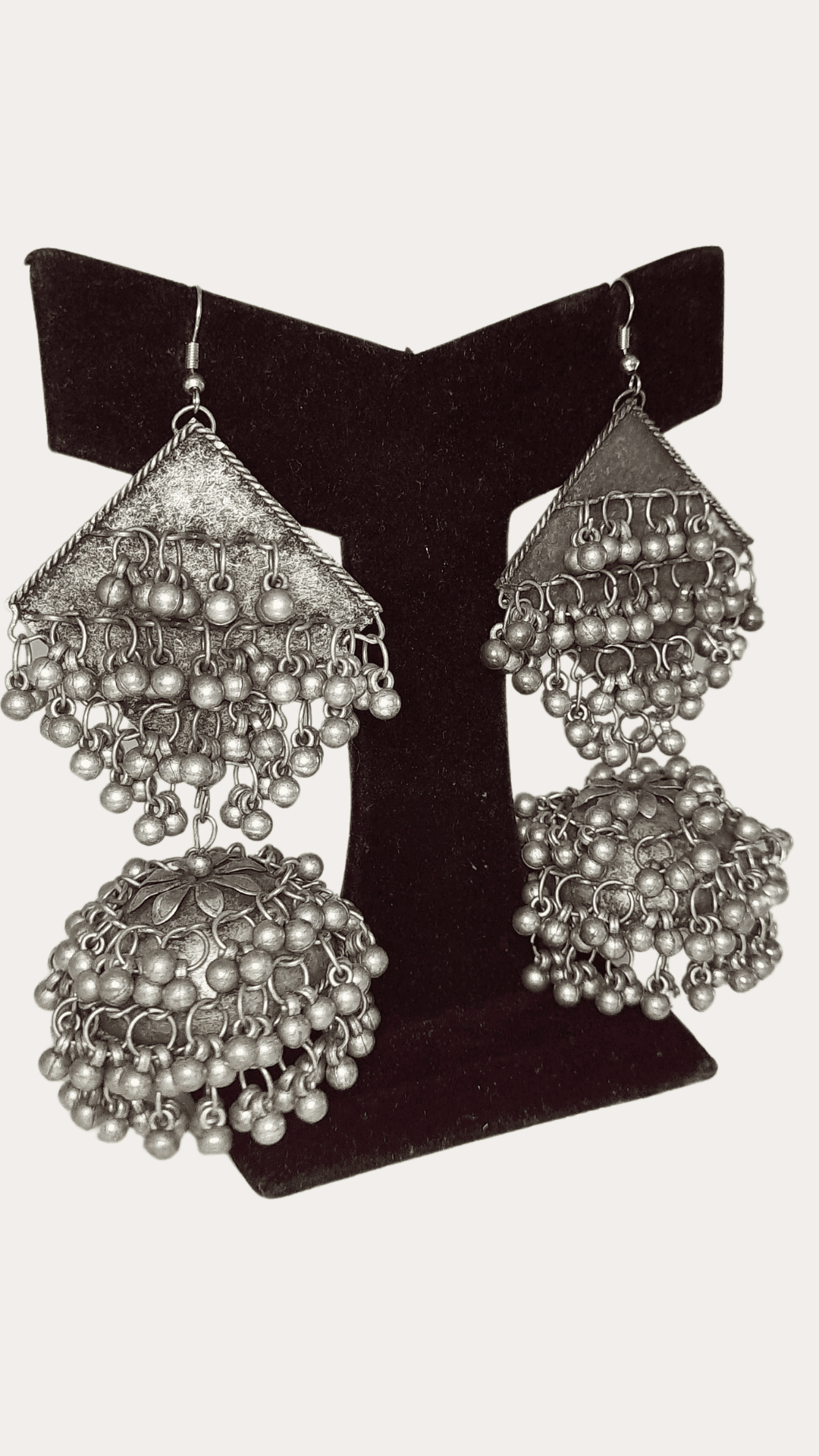 Oxidized Afghani Ghungroo Jhumka Jhumki