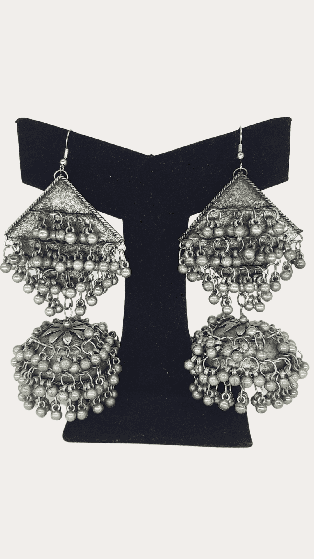 Oxidized Afghani Ghungroo Jhumka Jhumki