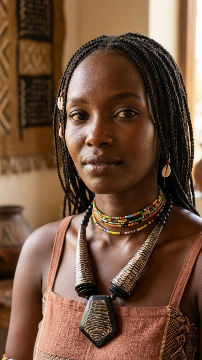 African Tribal Pendant Necklace