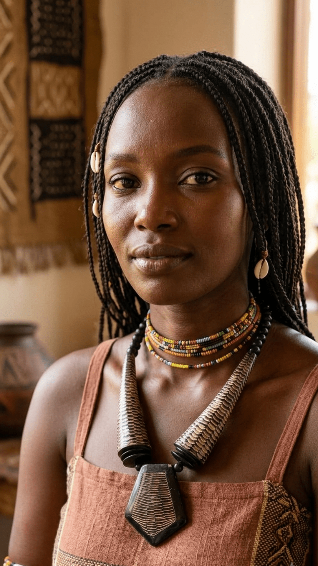 African Tribal Pendant Necklace