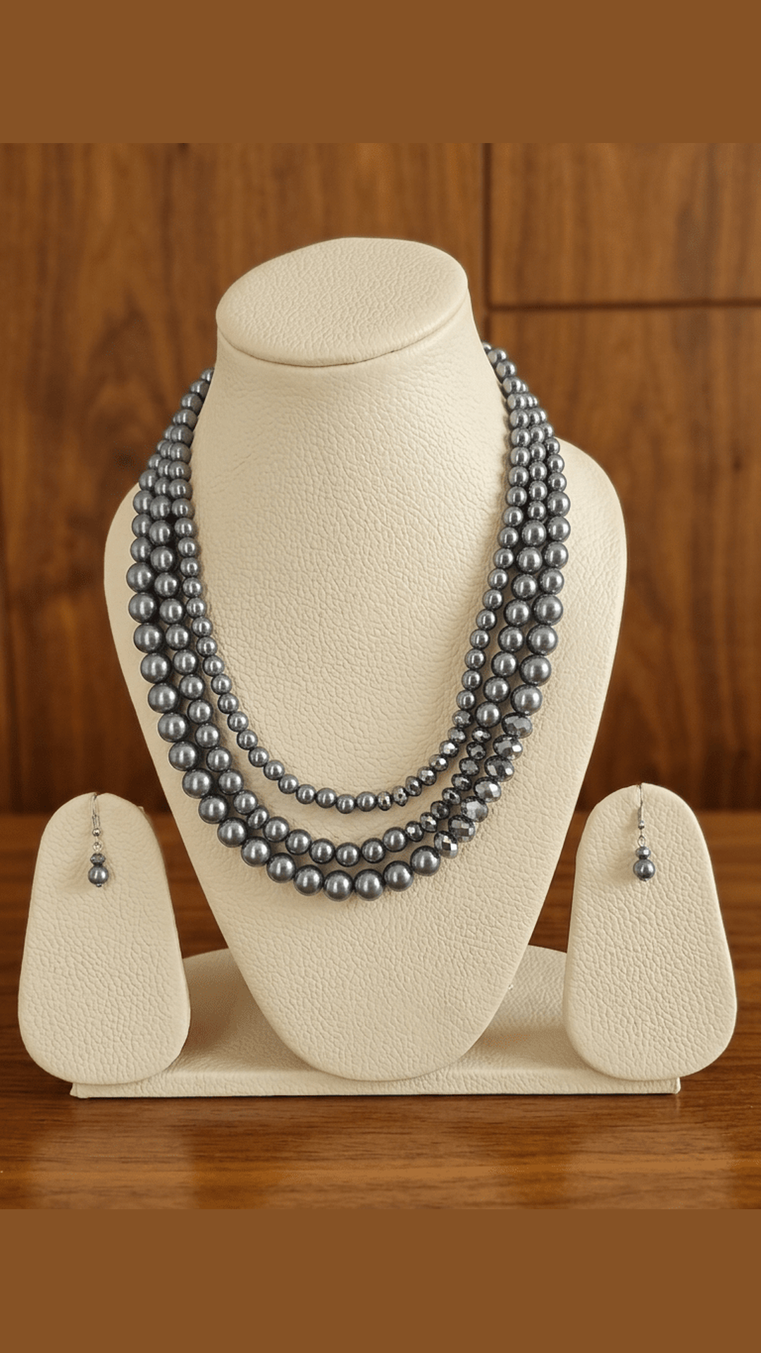Shimmering Ash Pearl and Crystal Set