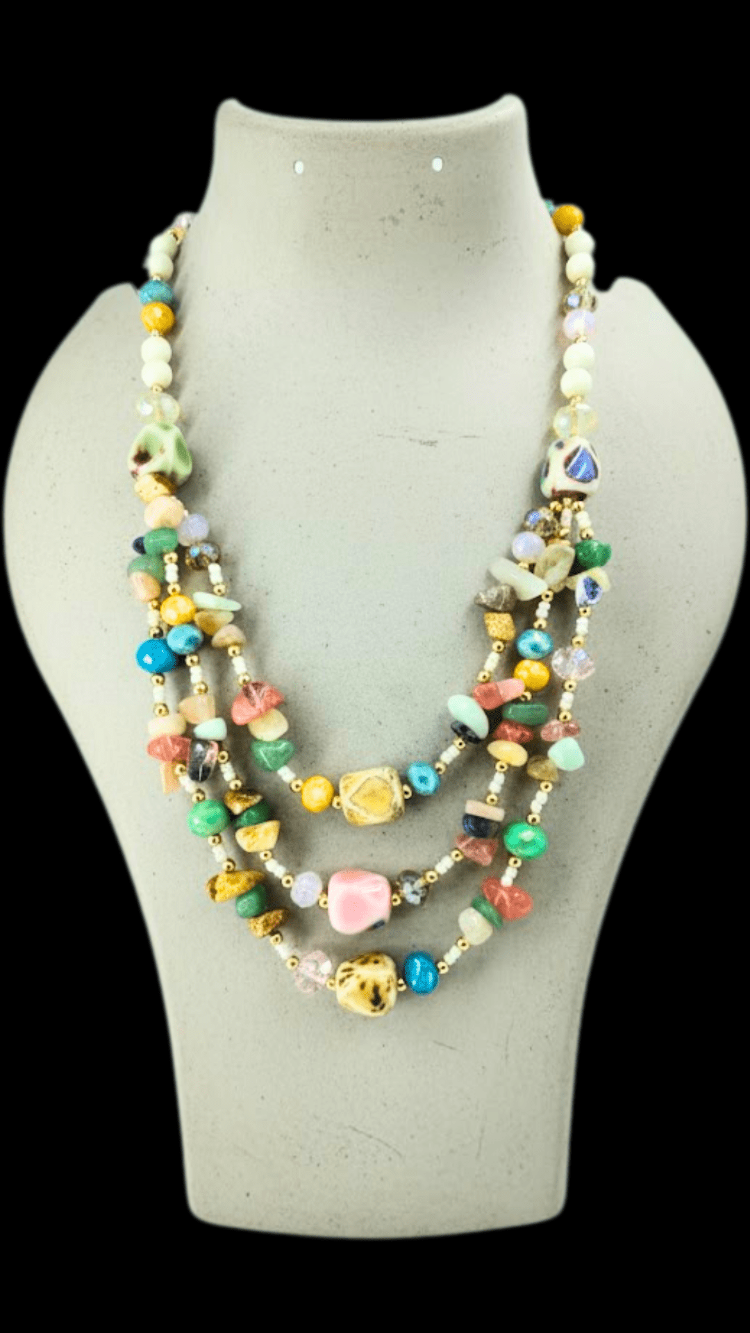 Stone-Studded Layered Minimal Necklace