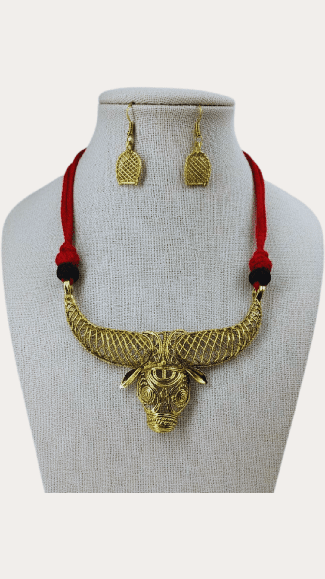 Dokra Brass Bull Head Necklace