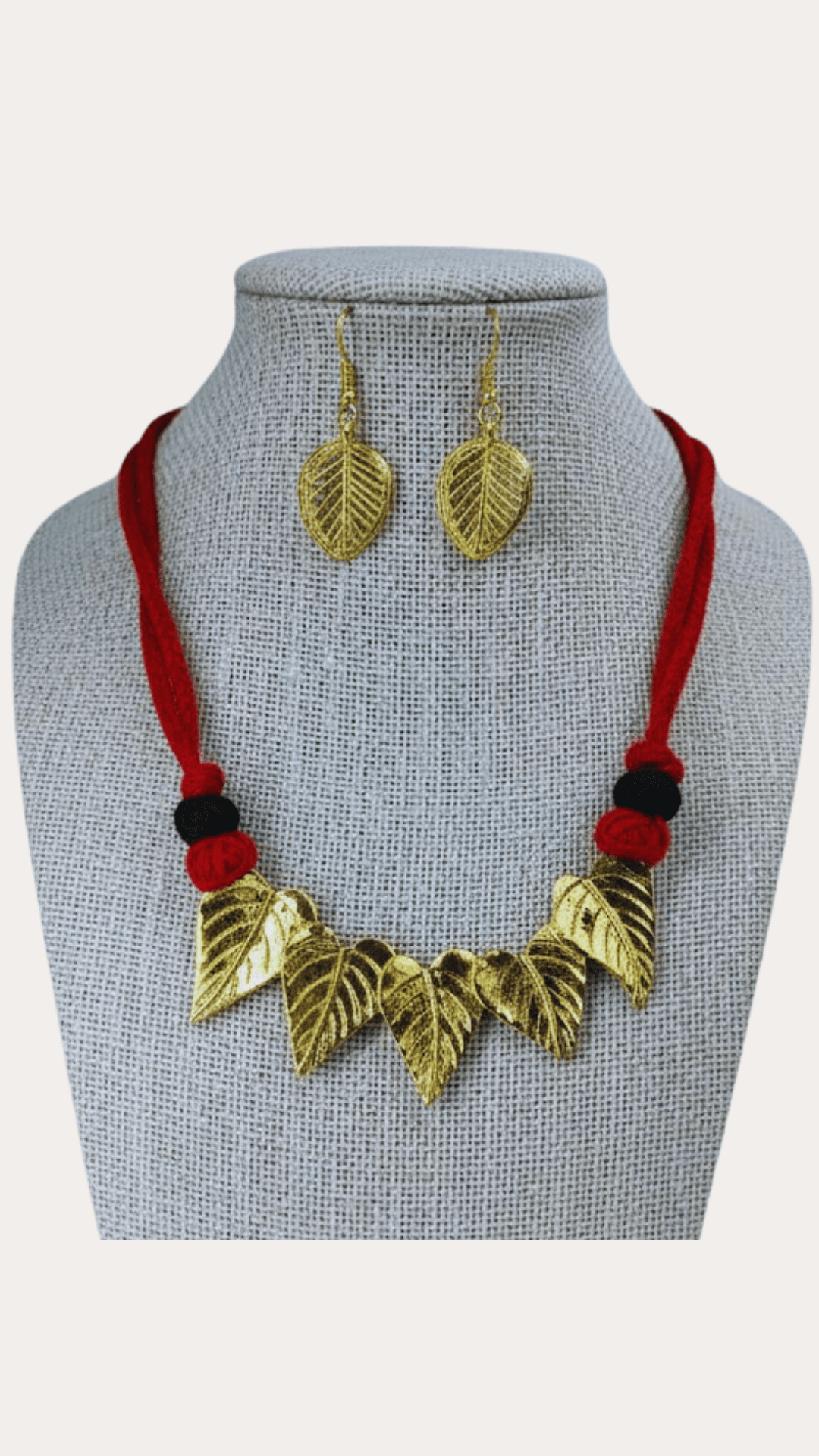 Dokra Brass Leaves Necklace Set
