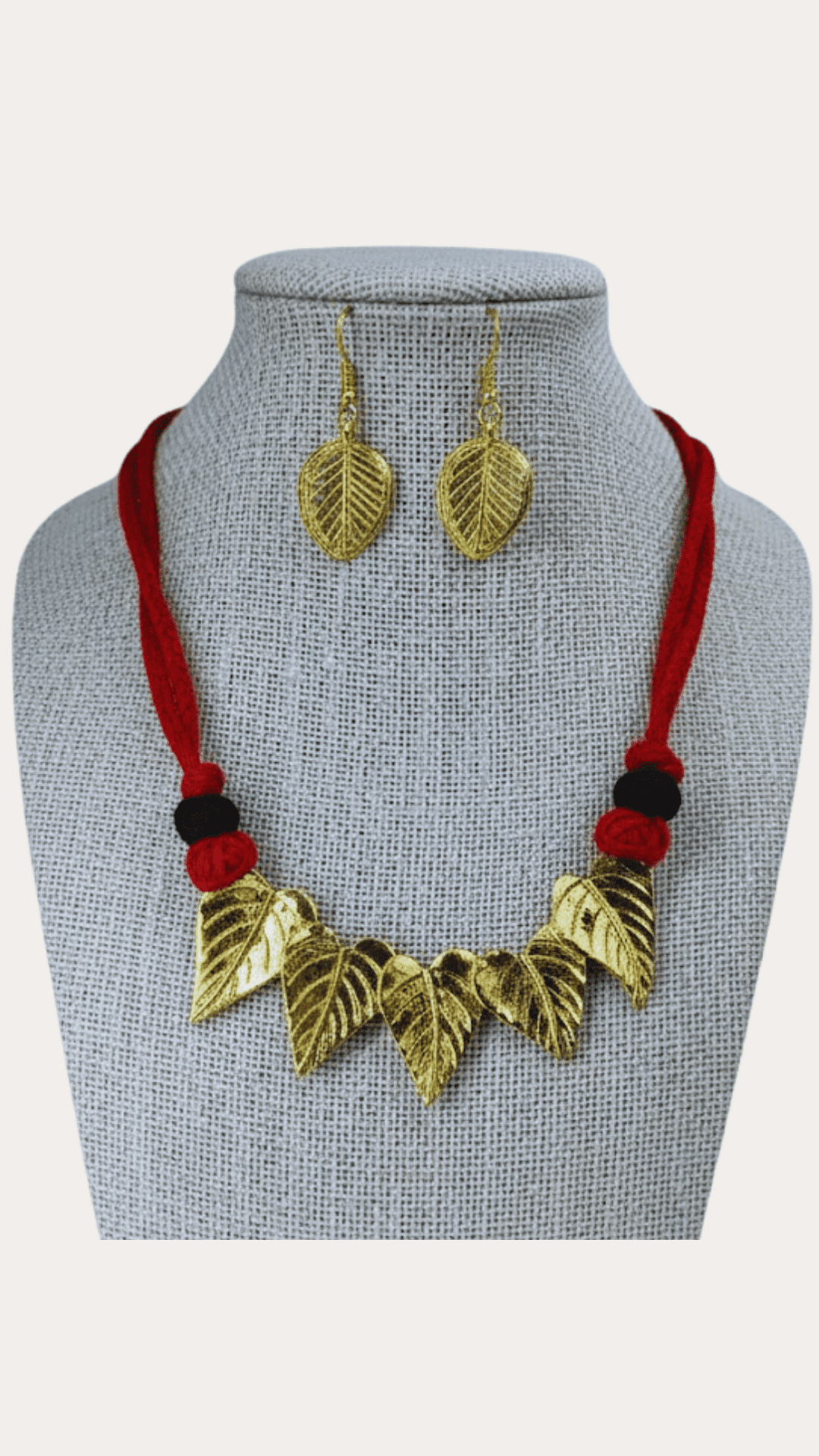 Dokra Brass Leaves Necklace Set