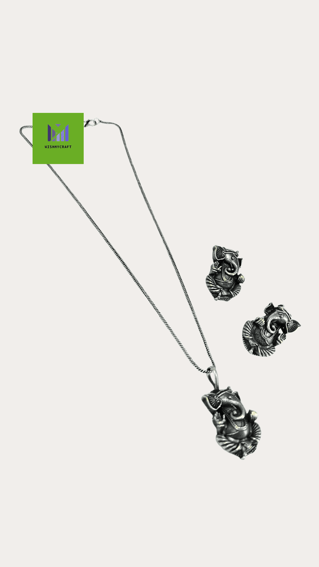 Oxidize Chain Pendent Set