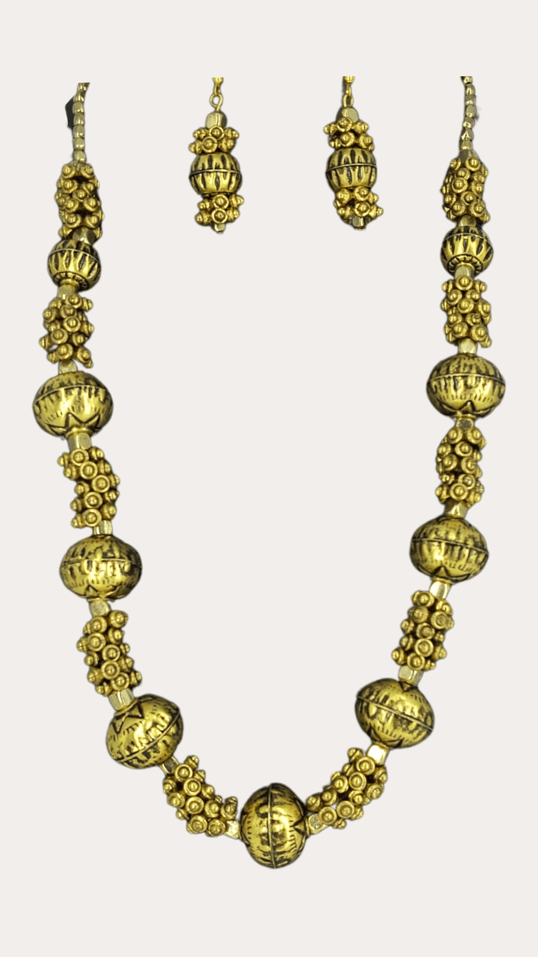 Golden Replenished Beads Necklace