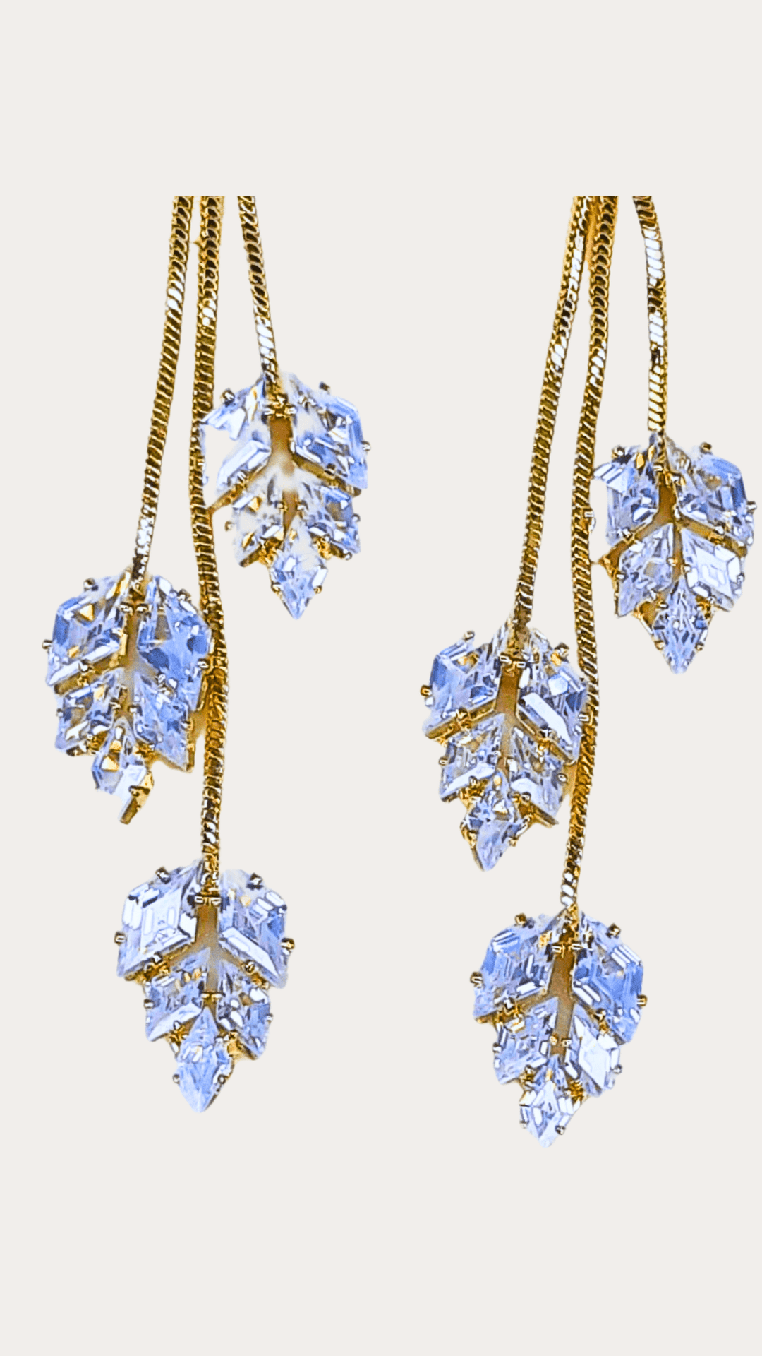 Korean Golden Plated Leaf Drop Earring