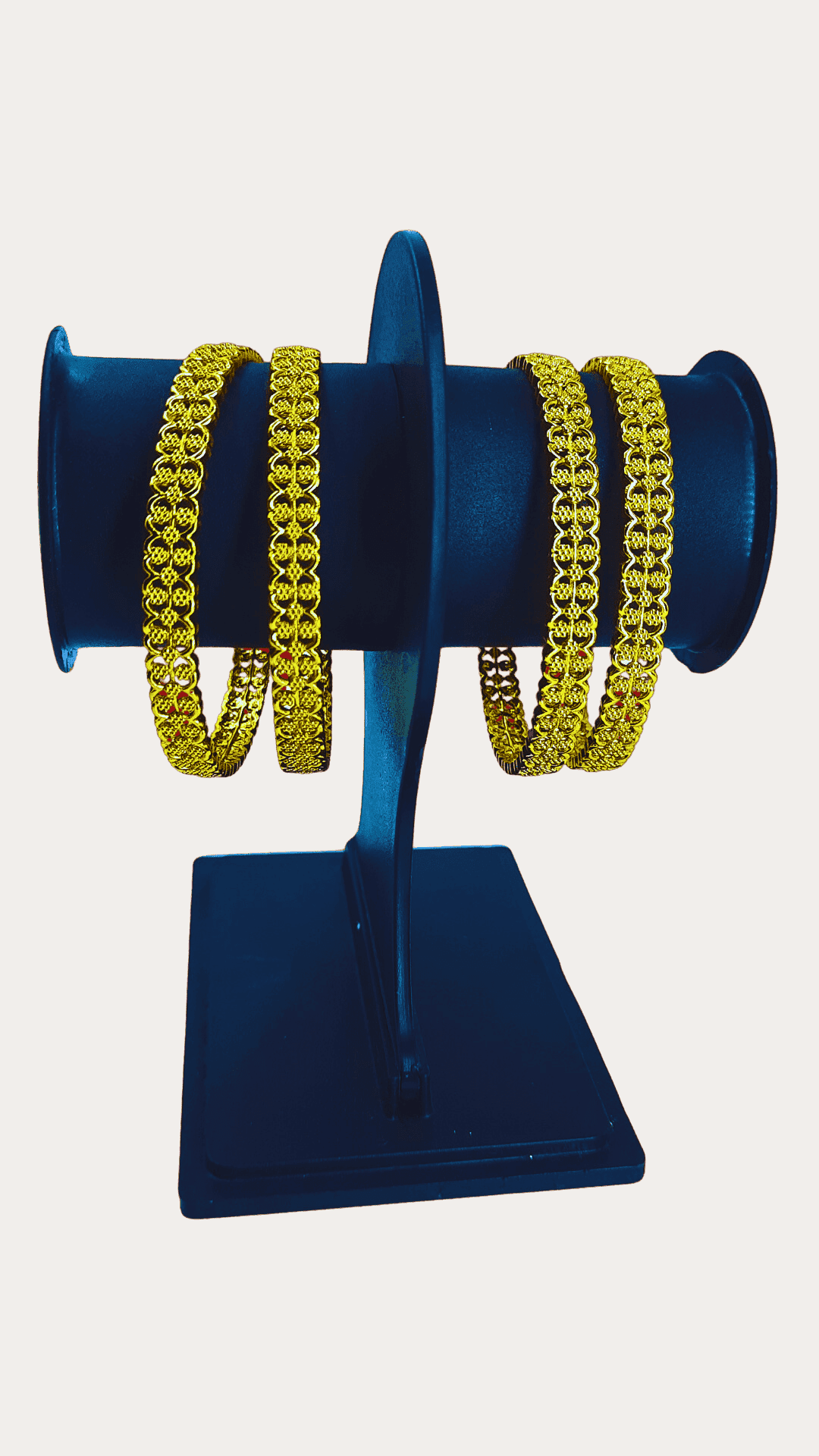 Gold-Plated Churi Woven Bangle Set 2.4 Size For Women