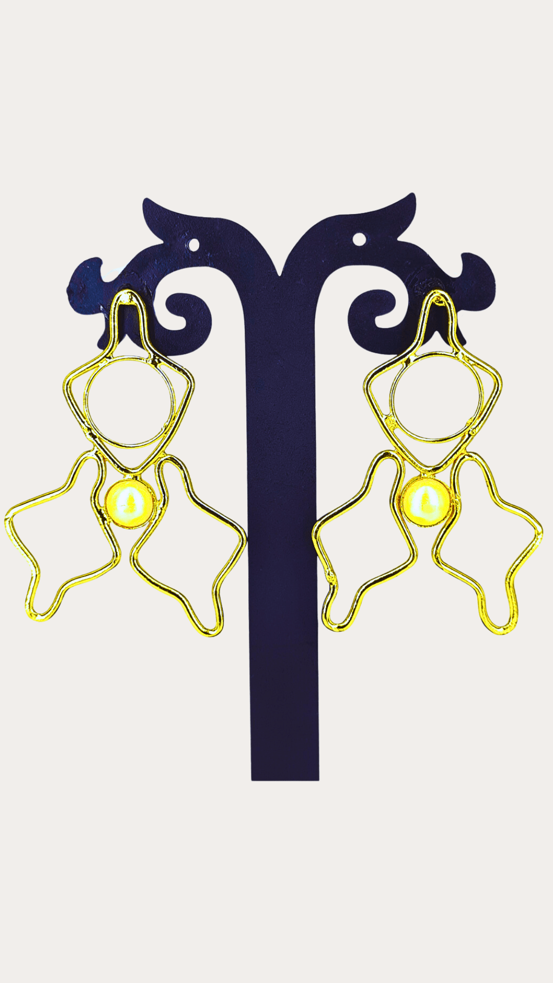 Fancy Brass Earring