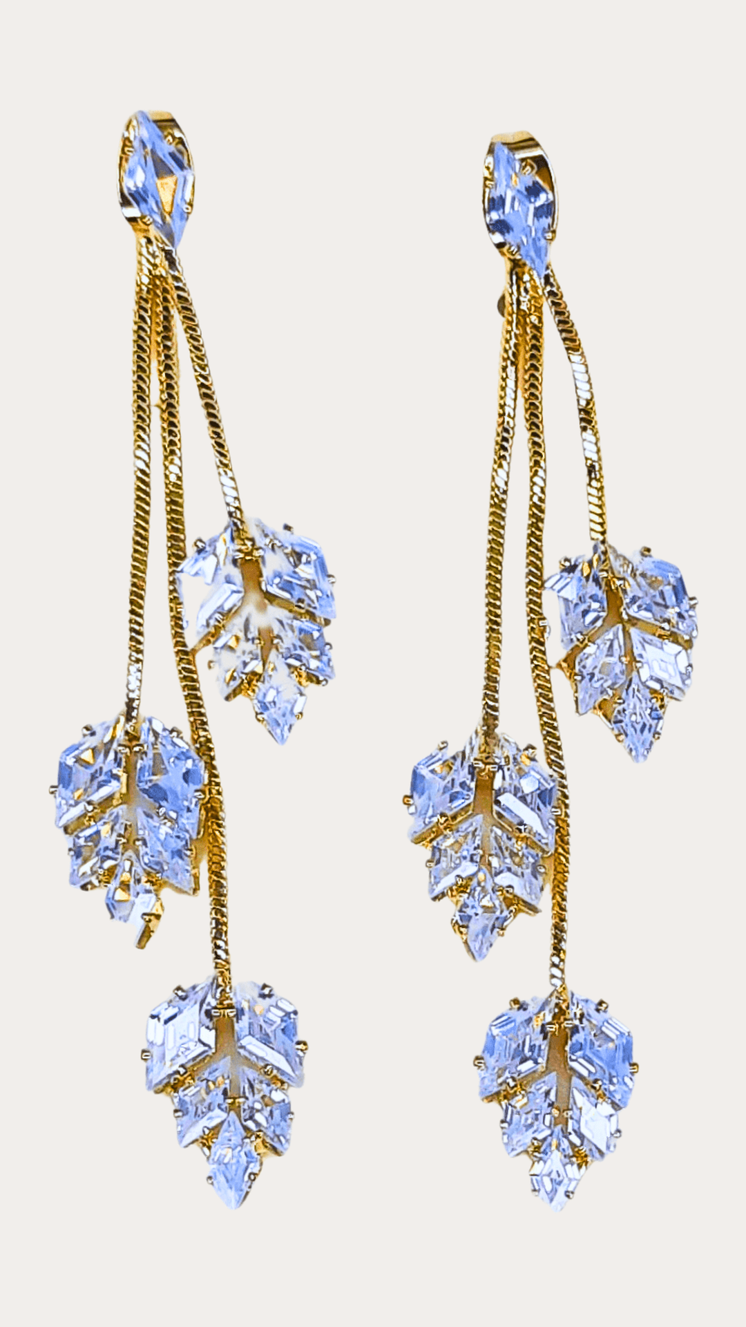 Korean Golden Plated Leaf Drop Earring