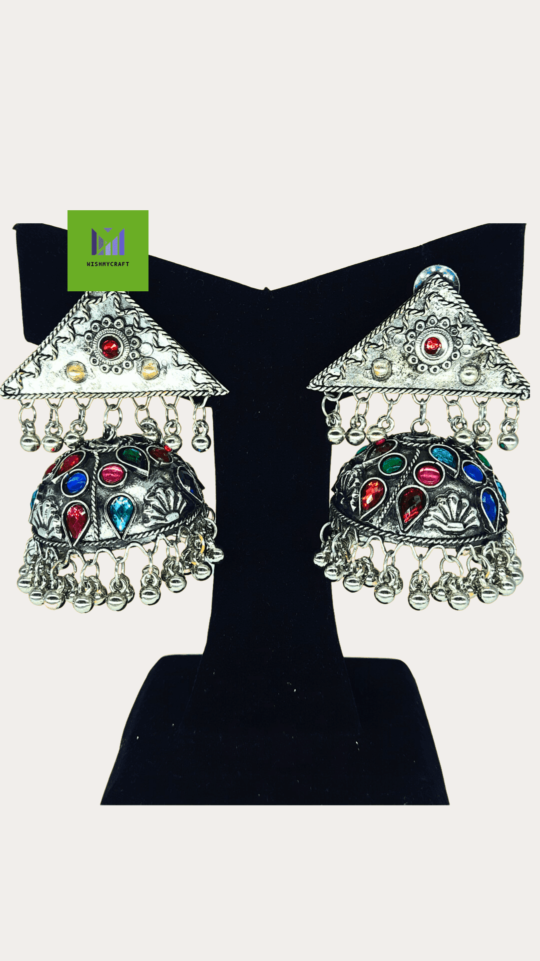 Afghani Oxidized Ethnic Jhumka
