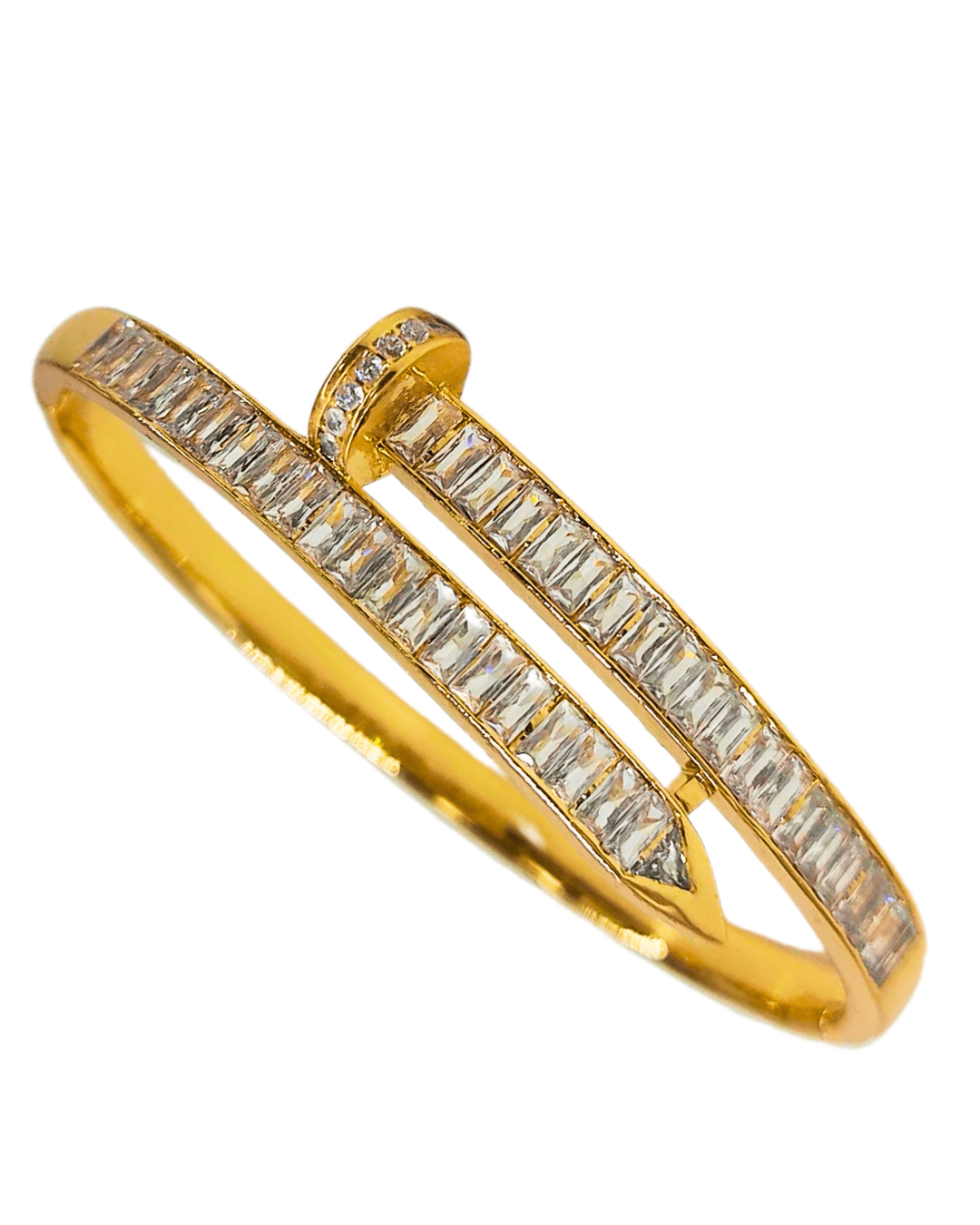 Anti Tarnish Studded Cuff Nail Bracelet For Women and Girls, Stylish Kada Bracelet