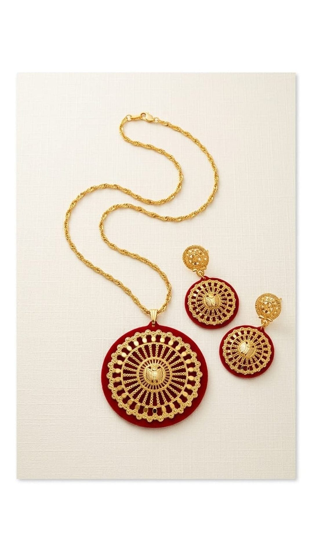 Festival Artificial Gold Plated Pola Pendant Set