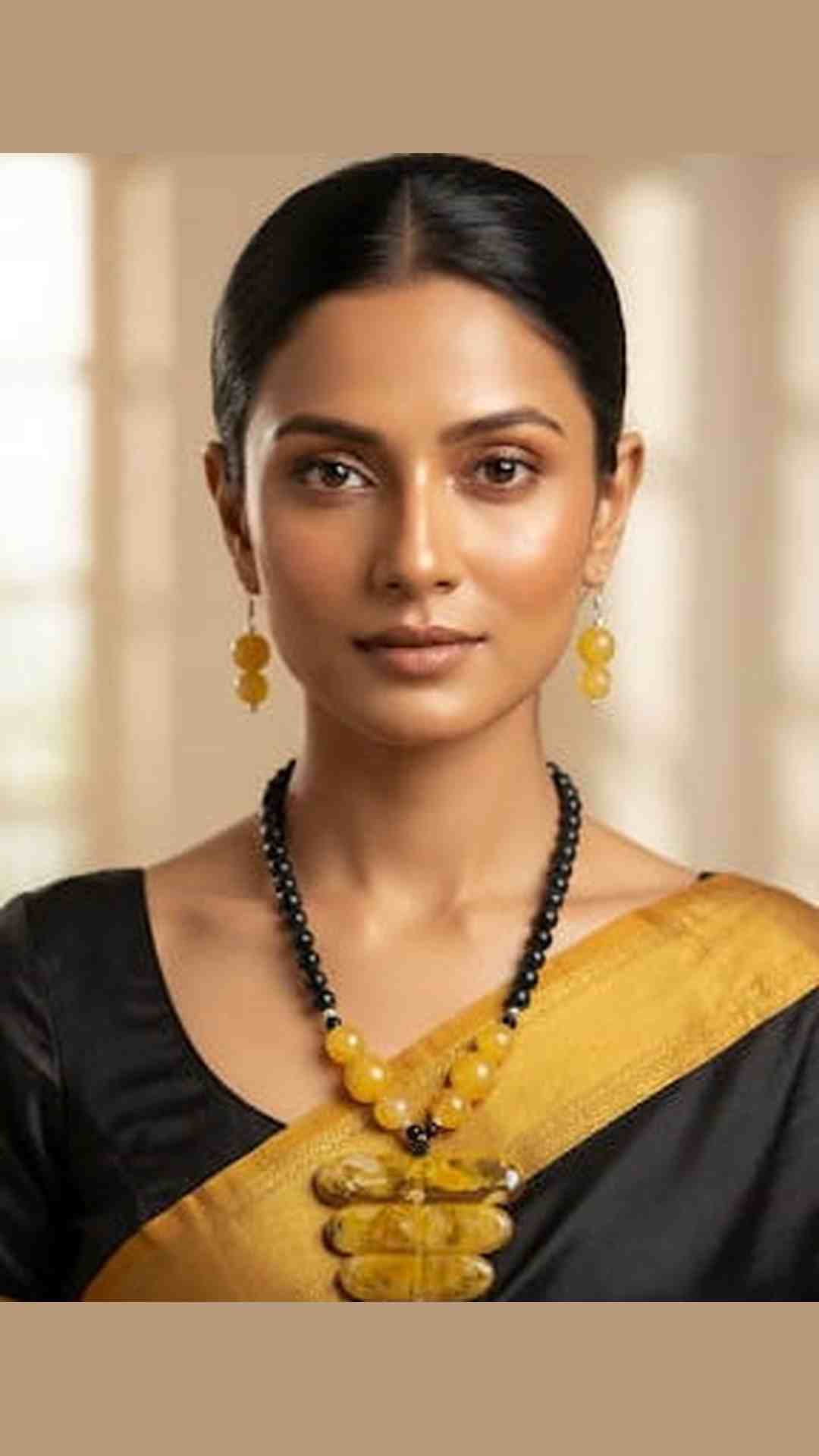 Honey Amber Resin Statement Necklace