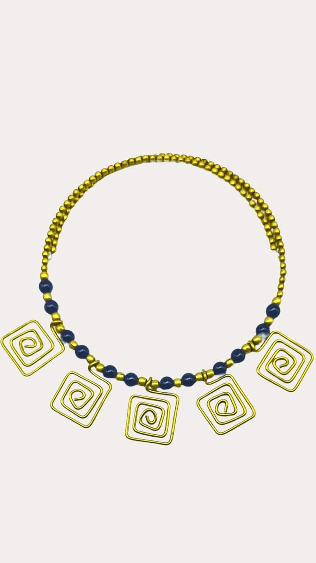 Dokra Spiral Hansuli Necklace