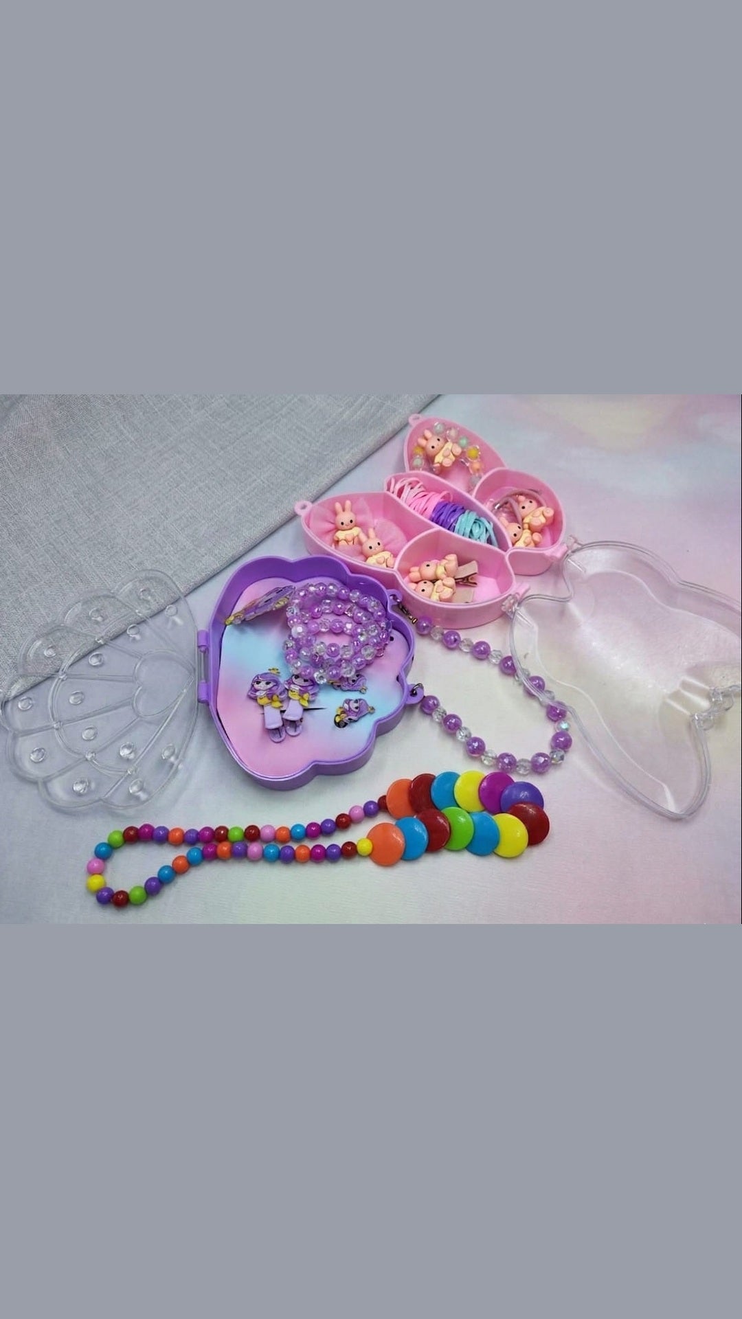 Magical Pastels Kids' Hair Accessories & Jewelry Combo with FREE Necklace