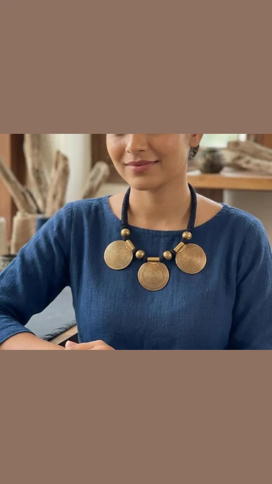 Oxidised Indian tribal necklace