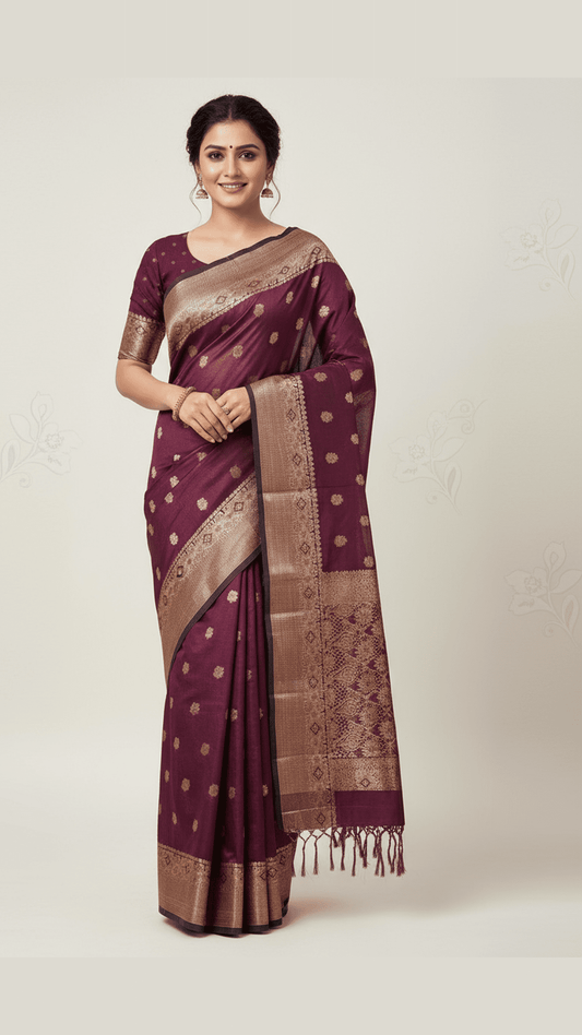 Fulia Cotton Banarasi Saree