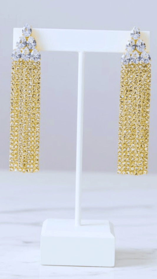 Stone Stud Western Gold Plated Stylish Earring