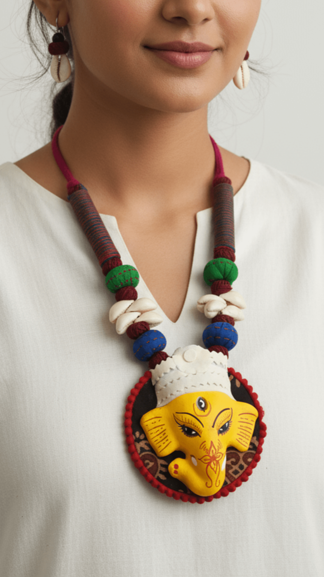 Handcrafted Terracotta Ganesh Necklace