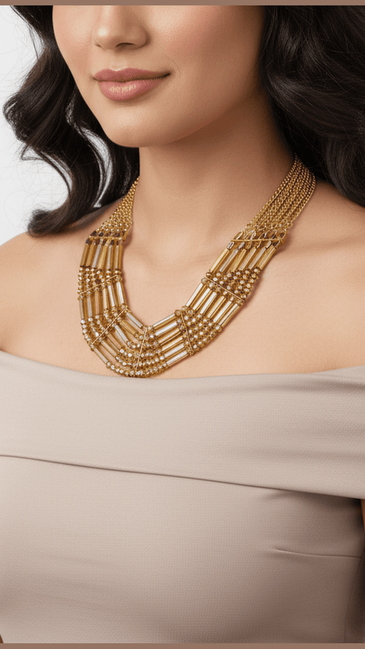 Western Crystal Layred Necklace