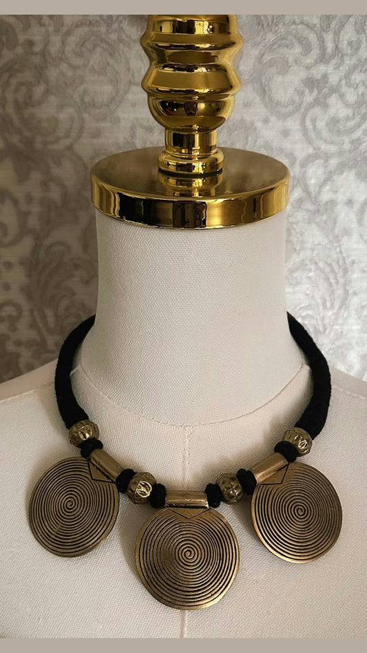 Oxidised Indian tribal necklace