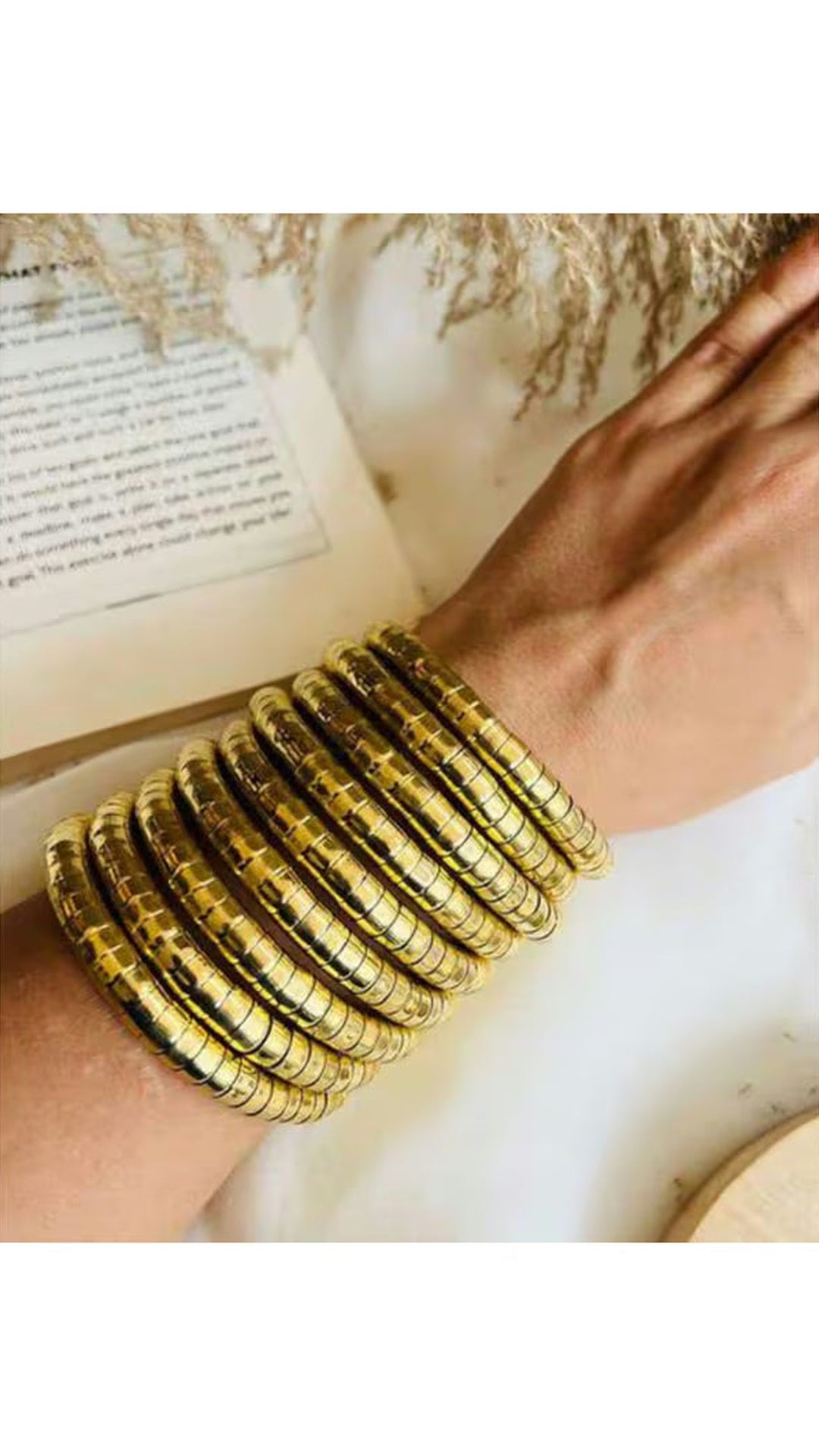 COMBO Silver & Golden Colour Spiral Adjustable Bracelet