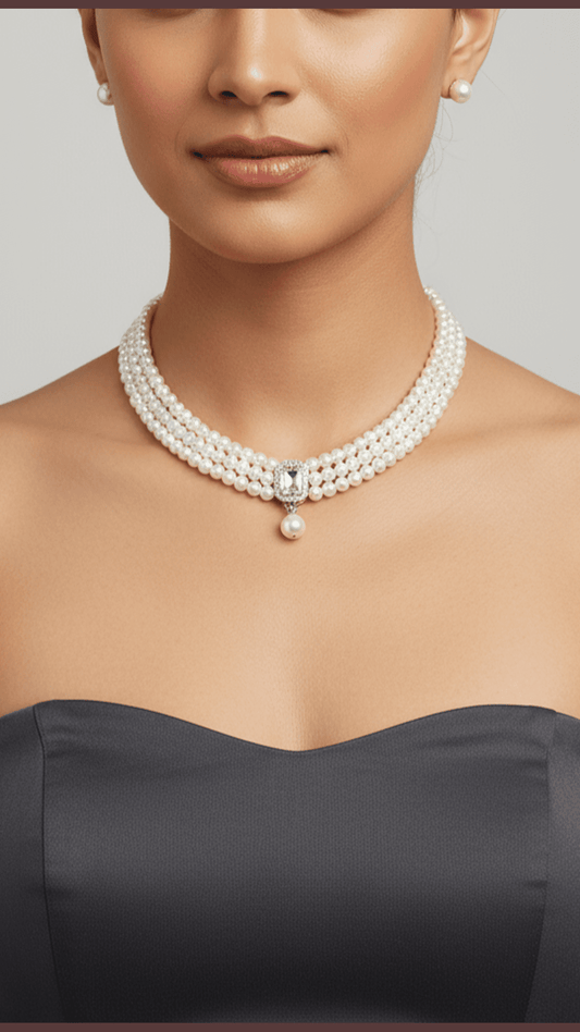 Pearl Choker Hansuli Necklace