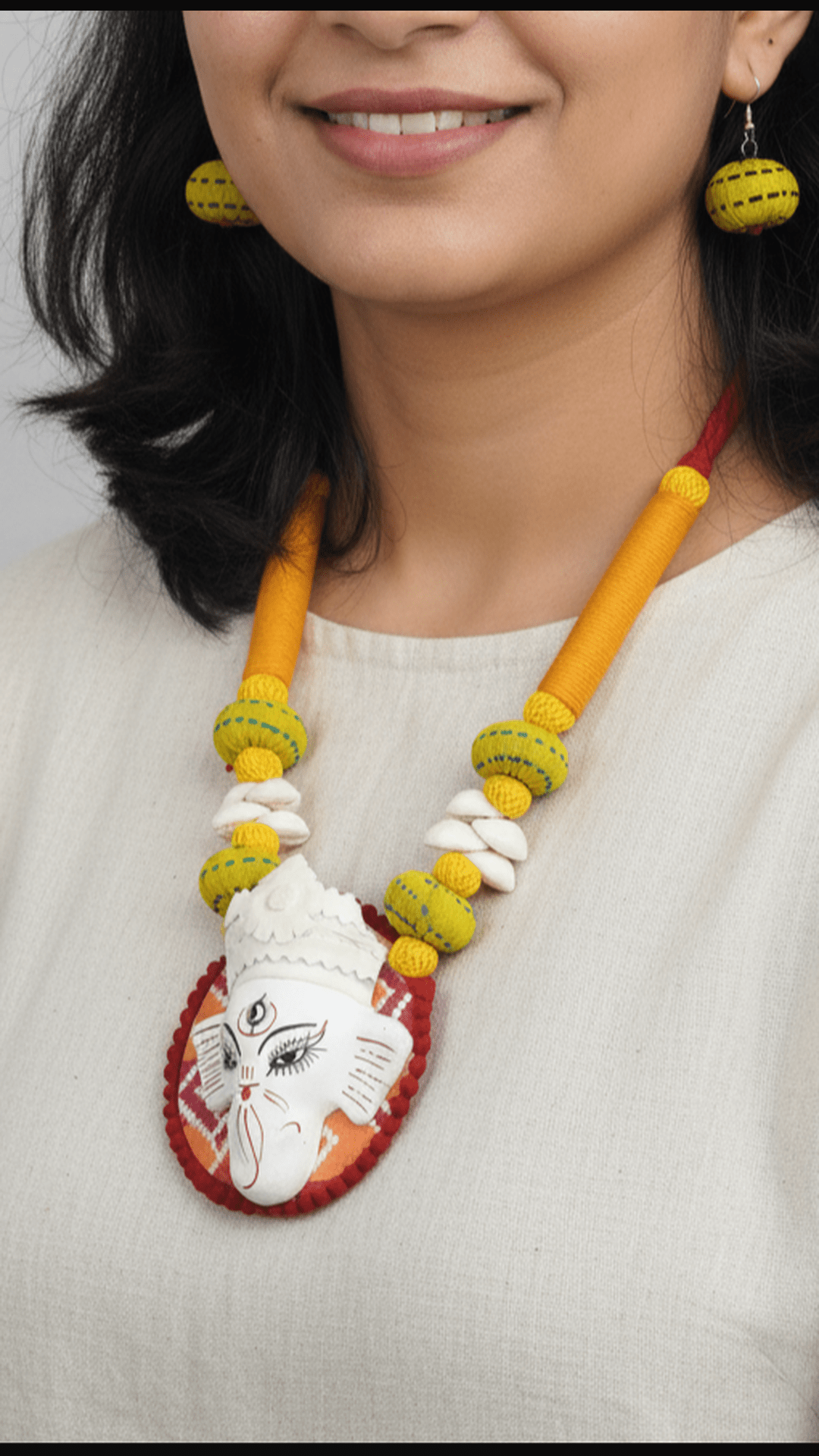 Handcrafted Terracotta Ganesh Necklace