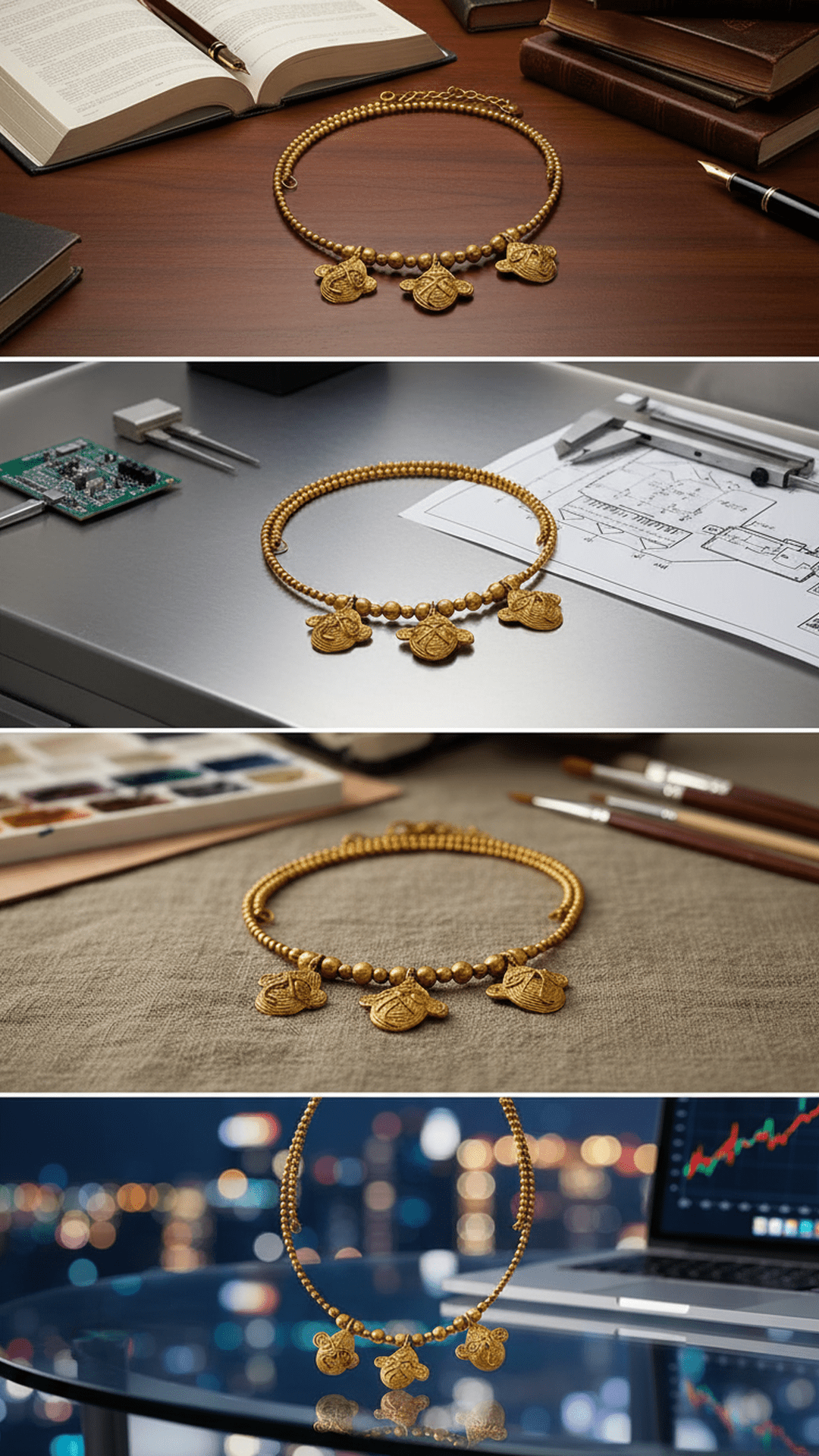 Dokra Ornate Tribal Hansuli Necklace