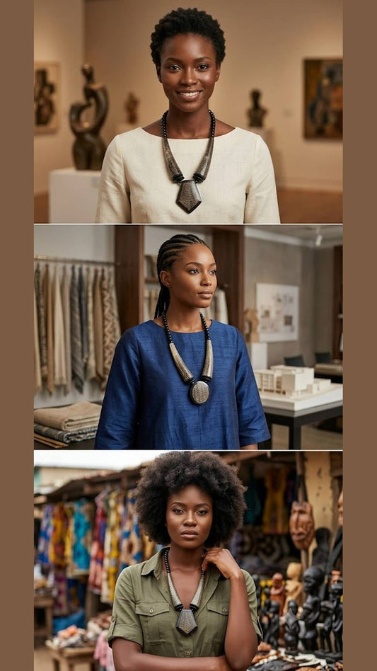 African Tribal Pendant Necklace