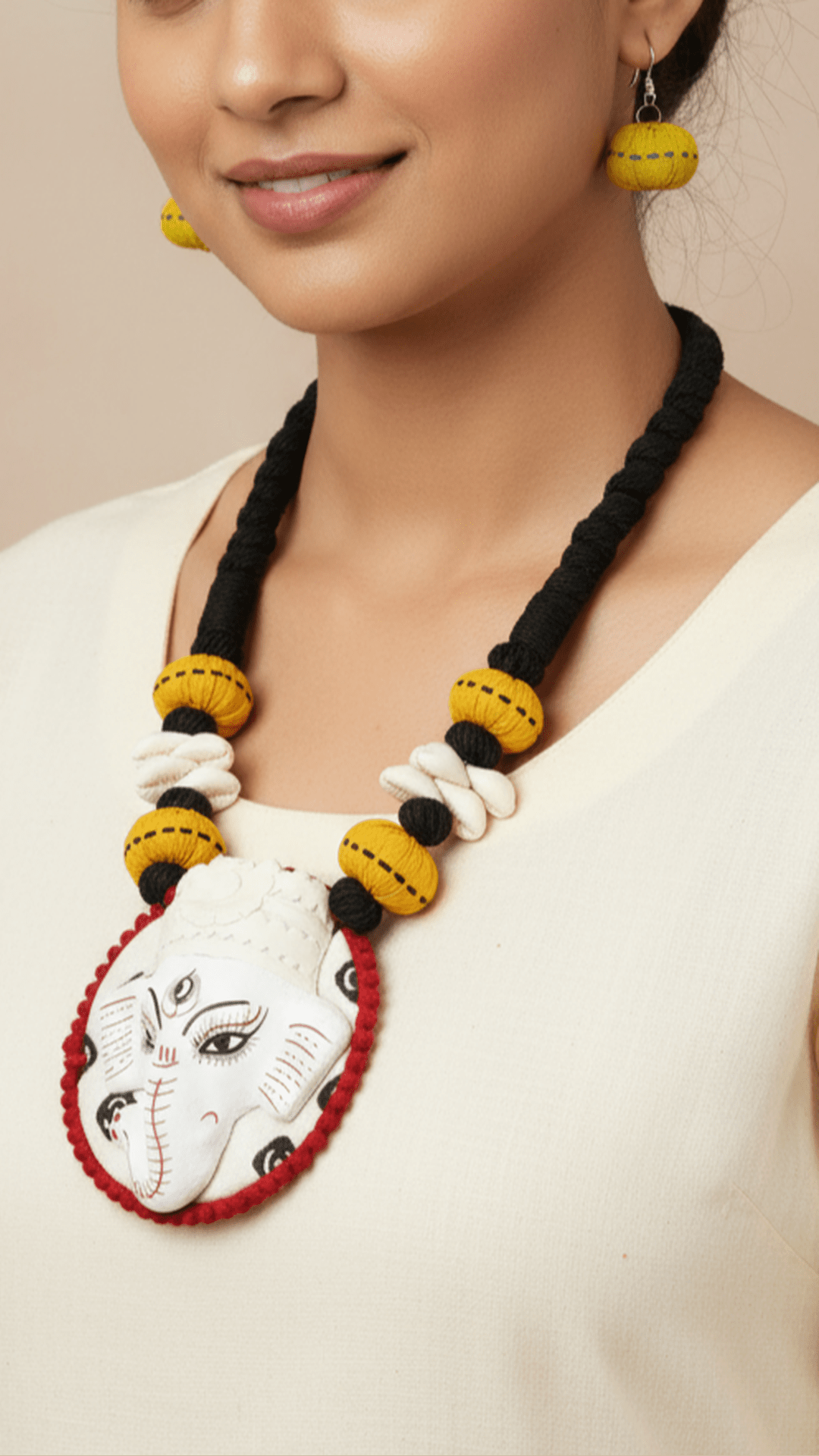 Handcrafted Terracotta Ganesh Necklace