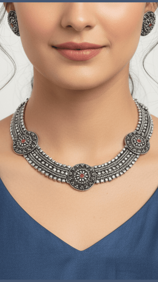 Oxidize Necklace Set