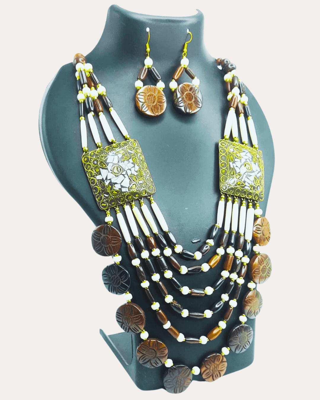 Beads Tibeti Long Africano Tribal Necklace