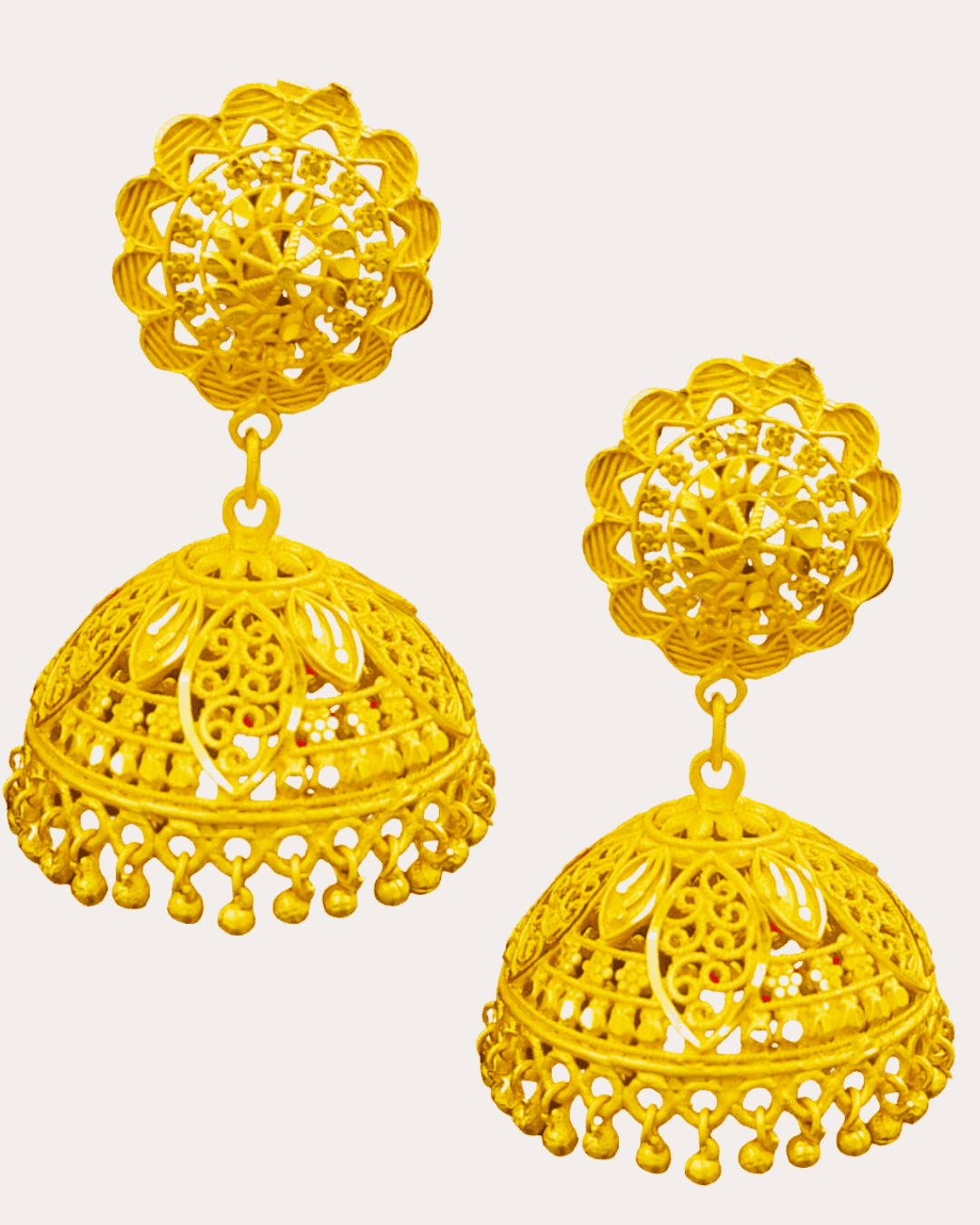 Classy Trendy Gold plated Floral Jhumka