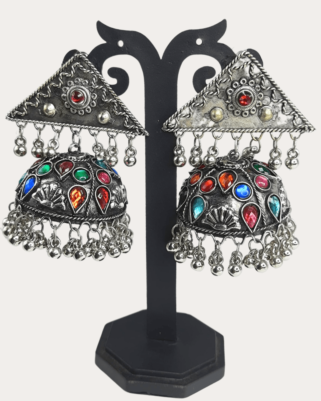 Afghani Oxidized Ethnic Jhumka