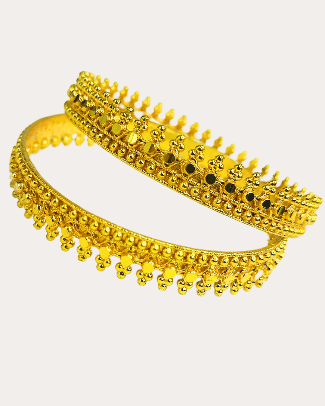 Gold-Plated Woven Bangle Set 2.4