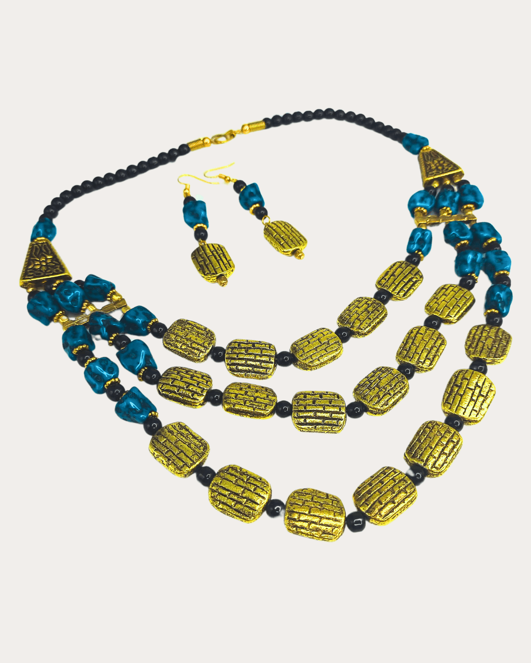 Emeralad green Lyr Beads Necklace