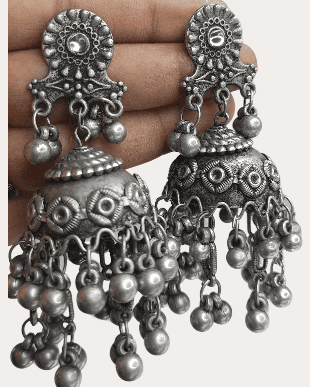 Oxidized Classic Jhumka Earring