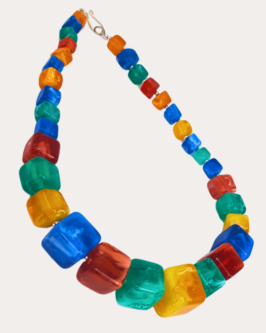 Cube multicolour necklace