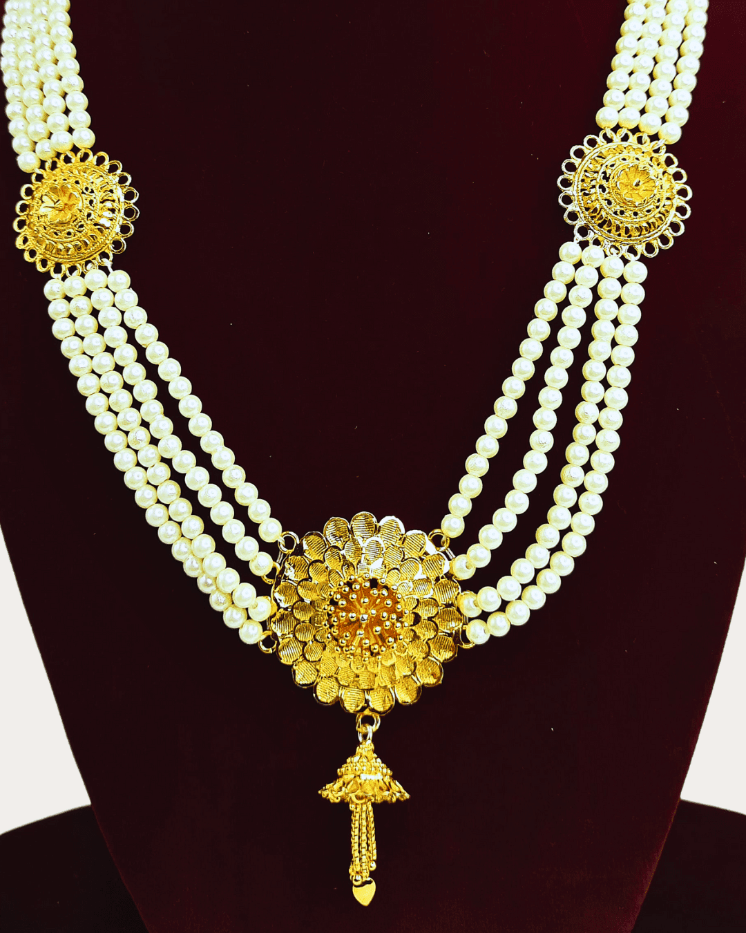 Moti Gold Plated Necklace