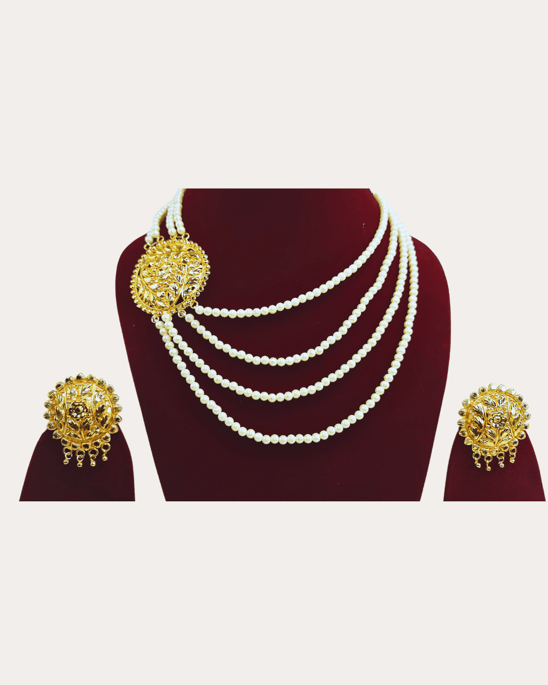 Moti Gold Plated Necklace