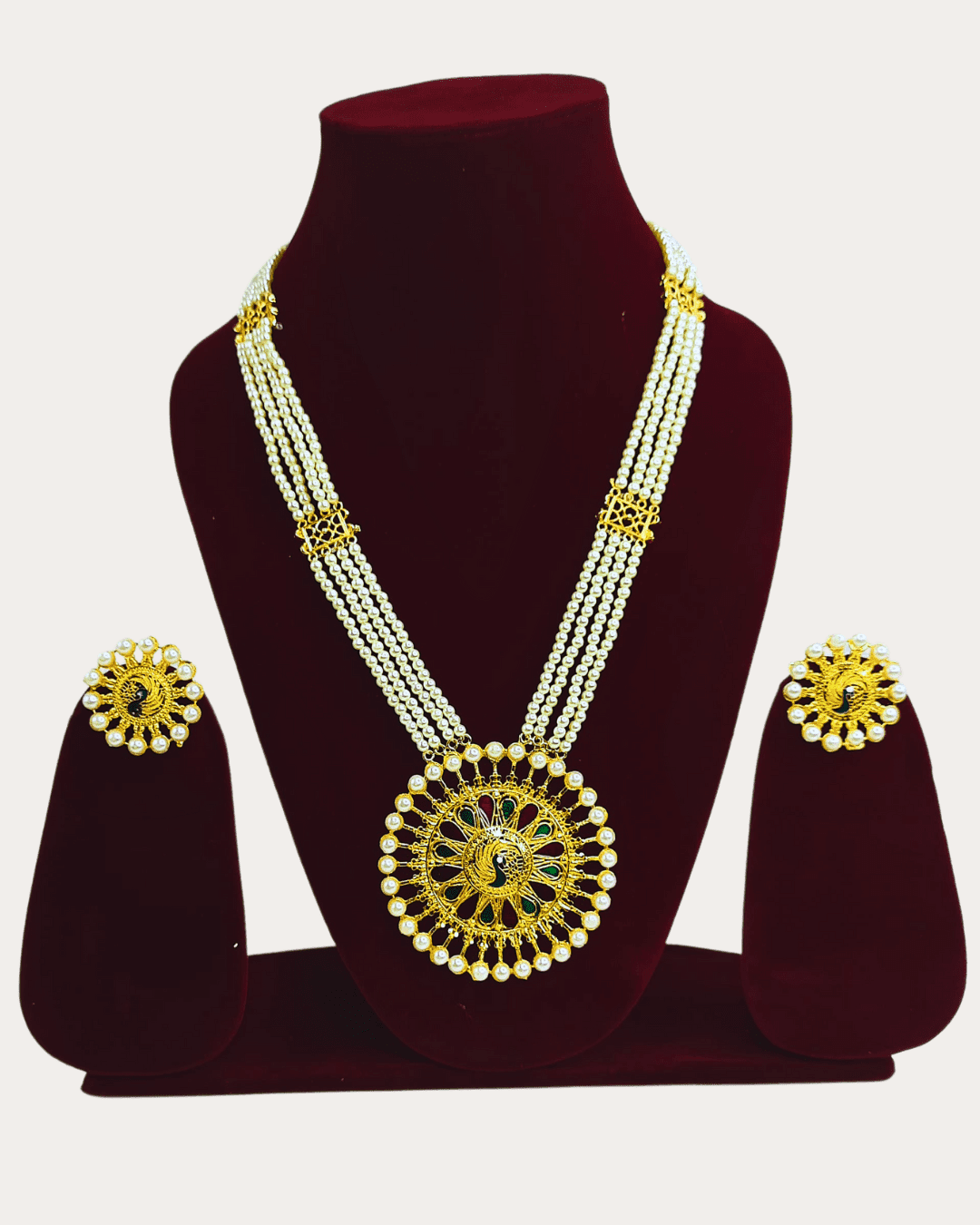 Moti Gold Plated Necklace