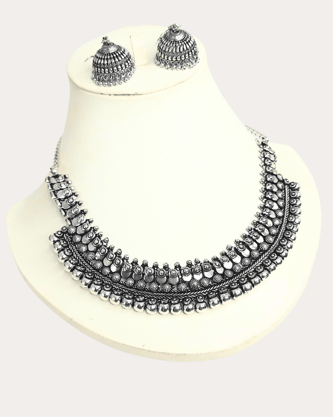 Oxidize Necklace With Jhumka