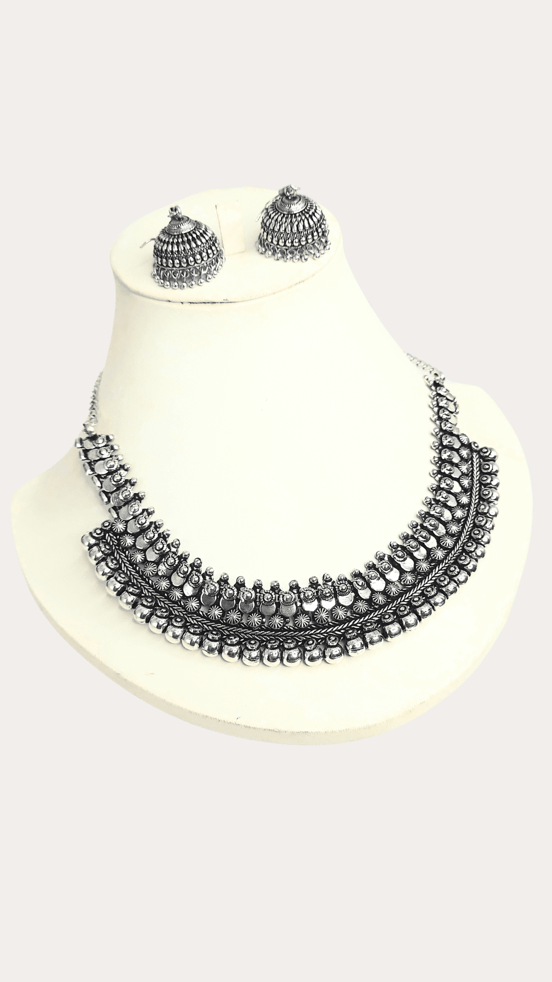 Oxidize Necklace With Jhumka