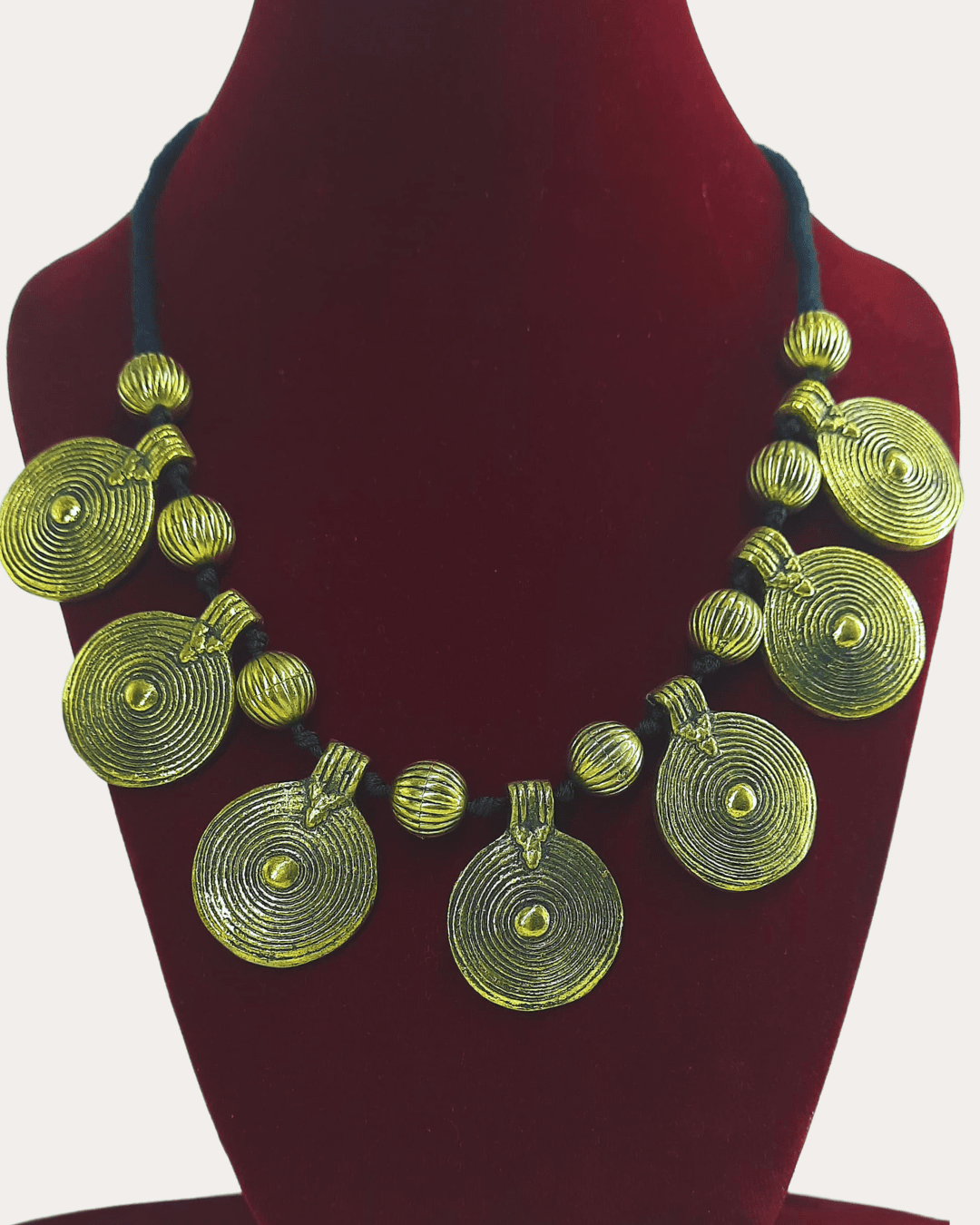 Oxidize Goldeny Round Shaped Necklace